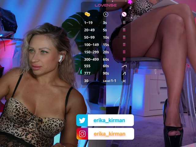 Erika Kirman online show from August 8, 2:06 pm
