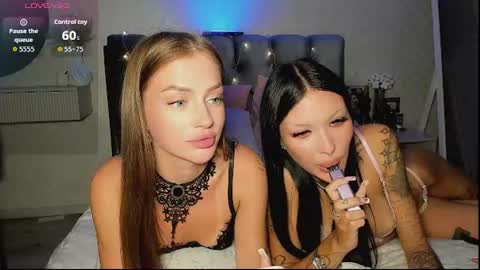 Jess blond and Leila brunette online show from June 24, 4:31 pm