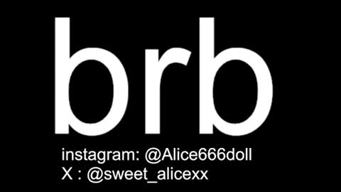 NEW ACCOUNT  ALICE  online show from June 10, 9:10 pm