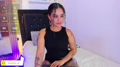 Coraline connected from 10 pm to 6 am Colombia time online show from August 12, 12:51 pm