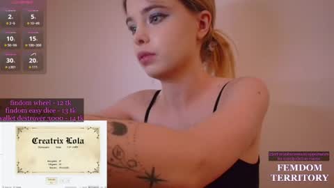 Misss Lola Angel online show from August 5, 5:00 pm