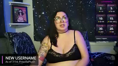 Priscilla Plush online show from July 11, 8:09 am
