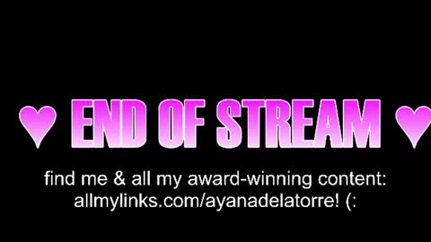 Ayana Delatorre online show from August 2, 2:18 am