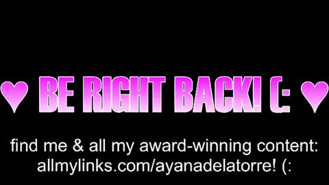 Ayana Delatorre online show from August 5, 2:09 am
