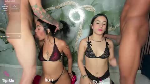 Hello welcome Our names are RubyMiaValentina and Boy Brian online show from March 2, 5:59 am