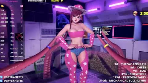 SkyeAnette online show from July 4, 1:08 am