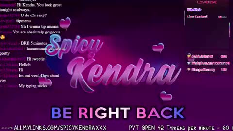 Kendra online show from June 25, 8:28 am